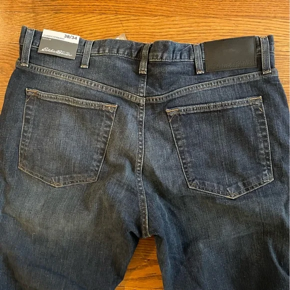 NWT Eddie Bauer Fleece Lined Classic Straight Flex Winter Jeans - Picture 6 of 10
